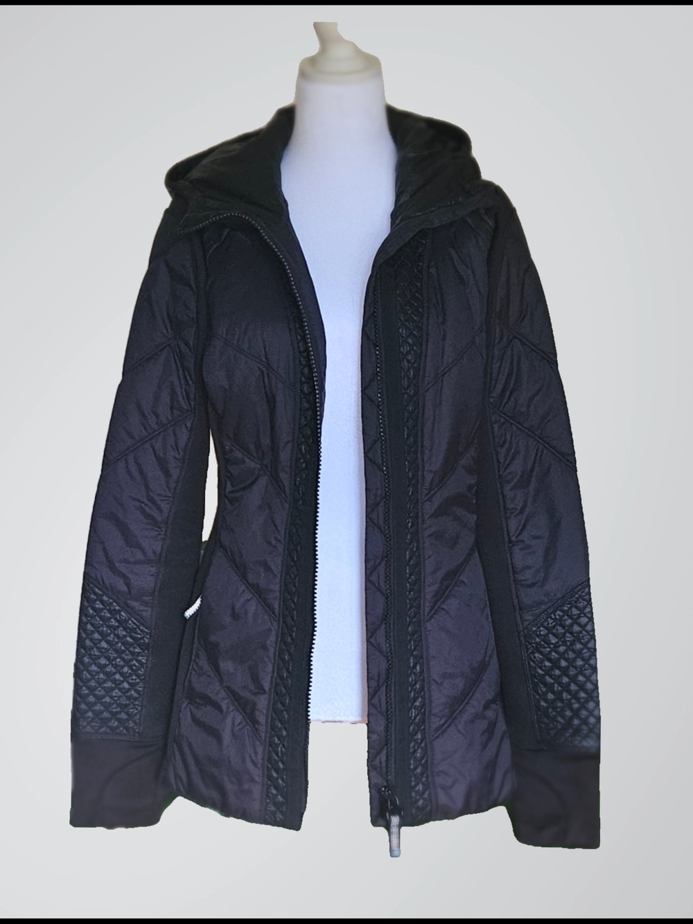 Athleta Rock Ridge PrimaLoft Jacket Black Hooded Puffer Coat Women's Size S/T